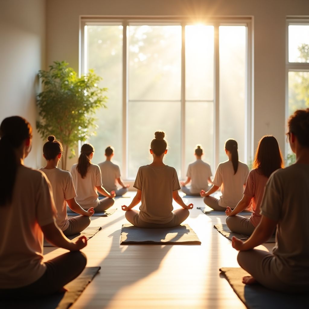 Achtsamkeitsübung im Seminarraum